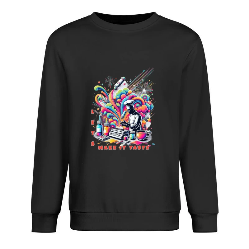 Psychedelic Chef's Culinary Creation Explosion Male Pullover Sweatshirt