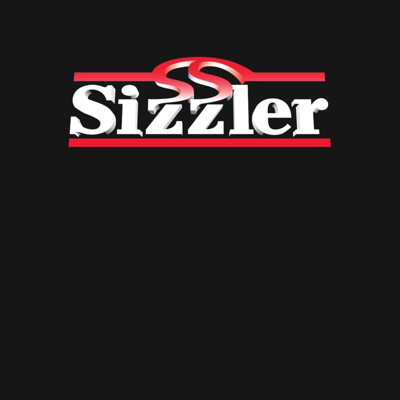 Sizzler Restaurant Chain Logo Design in Red and White Male T-Shirt