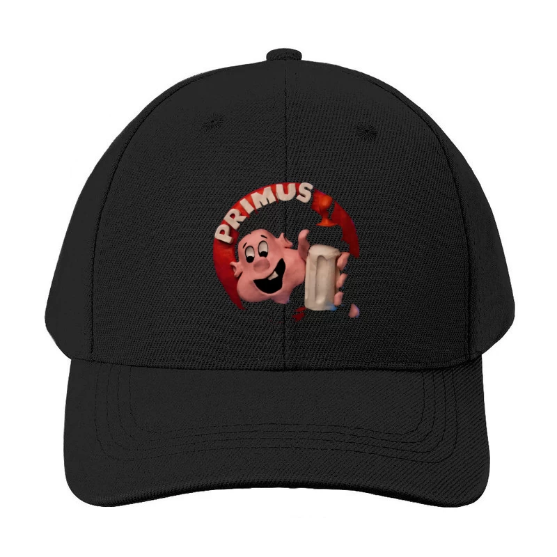 Vintage Primus Beer Mascot with Beer Mug Baseball Cap