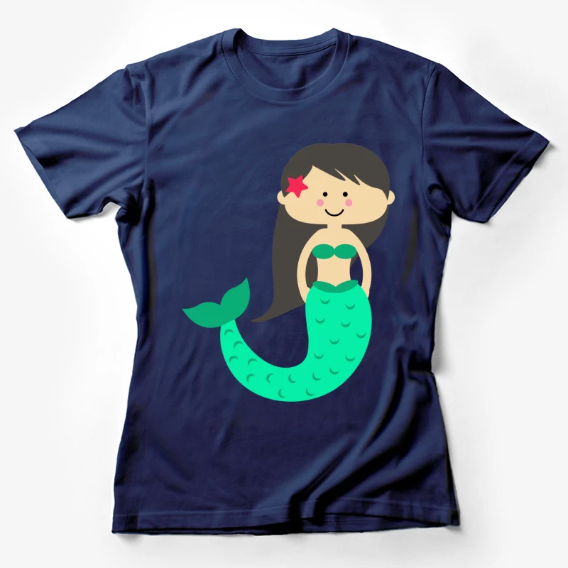 Illustration d'une petite sirène joyeuse Femme T-Shirt
