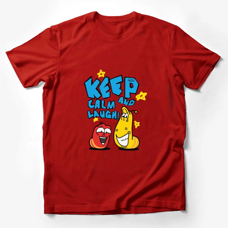 Humorvolle Cartoon-Larven mit motivierendem Spruch Herren T-Shirt
