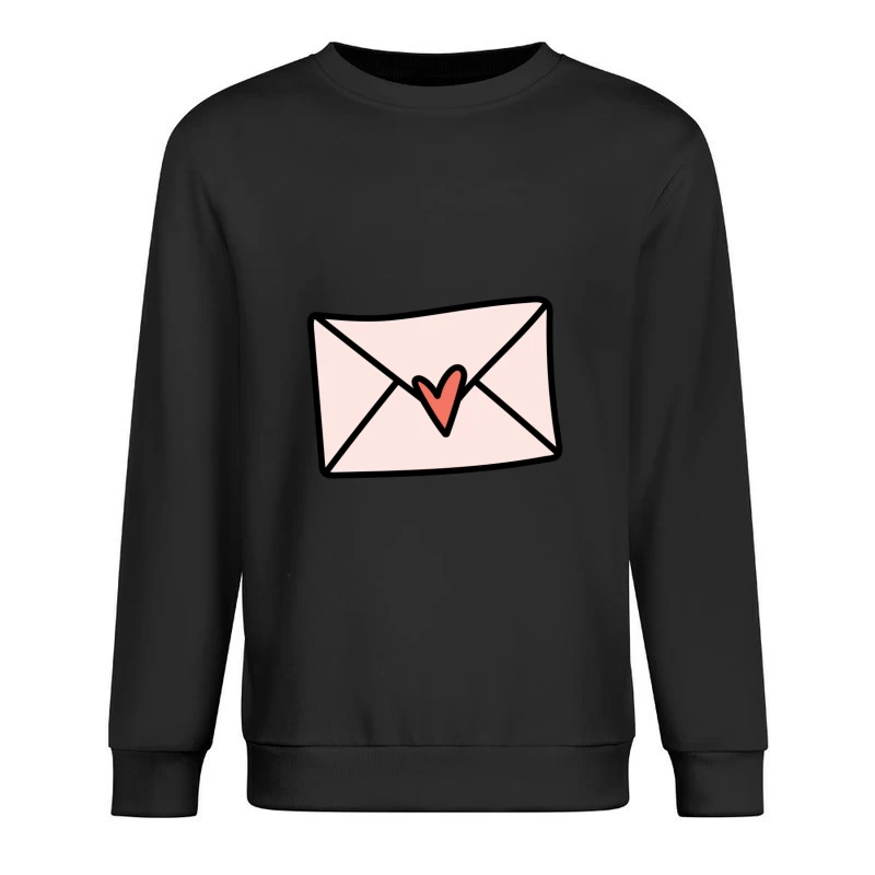 Enveloppe avec Cœur Rouge Homme Sweat-shirt à enfiler