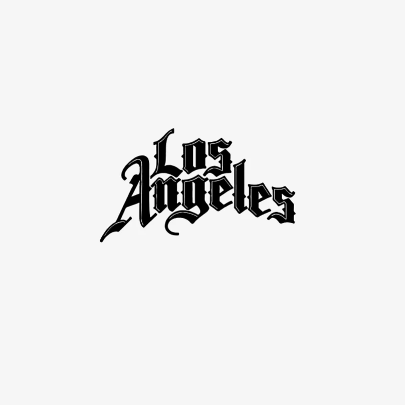 Inscription gothique 'Los Angeles' Homme Manches Longues T-Shirt
