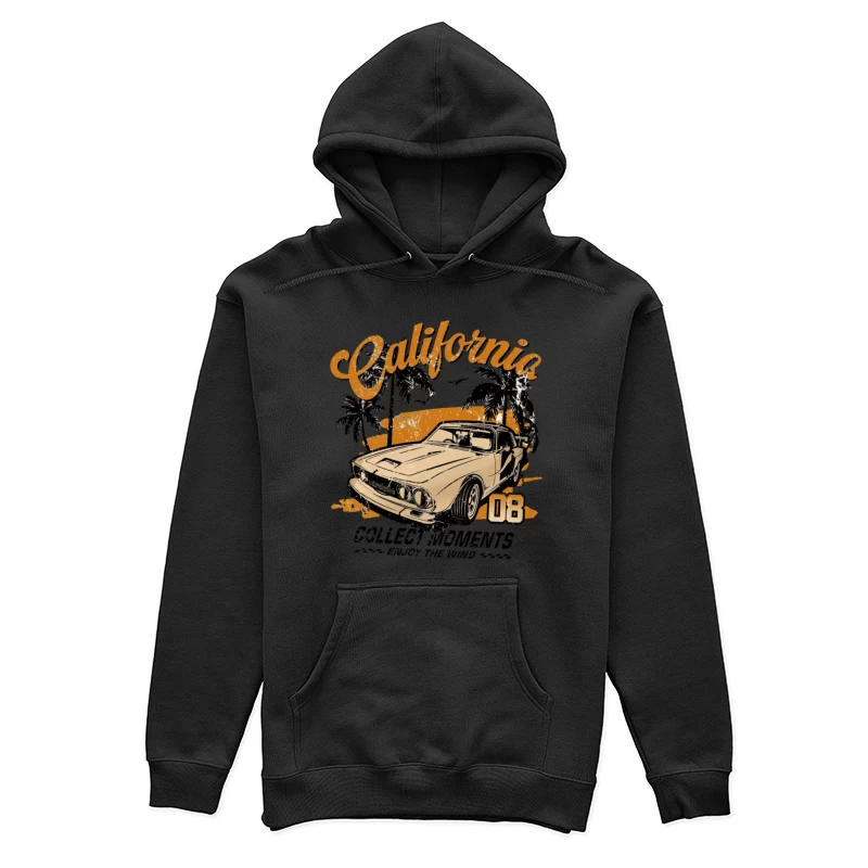 Kalifornien Vintage Auto und Palmen Damen Pullover Hoodie