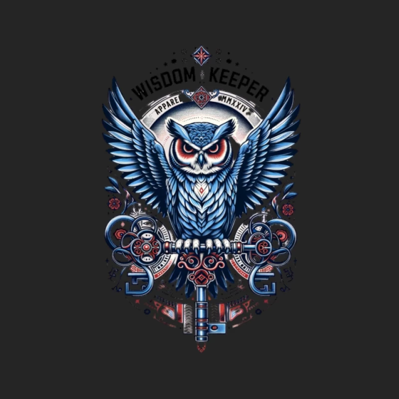 Gardien de la Sagesse: Hibou avec Clé Femme Sweat-shirt à enfiler