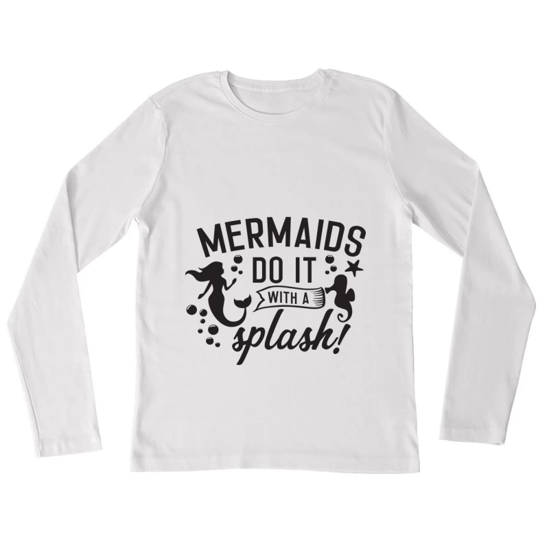 Conception de sirènes avec éclat Femme Manches Longues T-Shirt