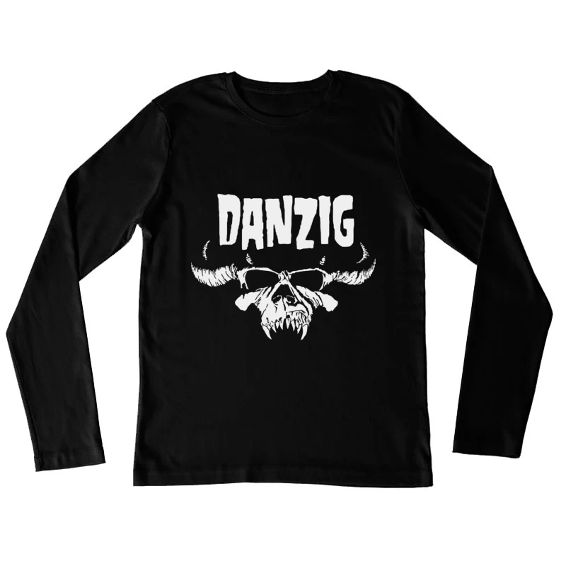 Danzig Band Gothic Skull Logo Design Female Long Sleeve T-Shirt