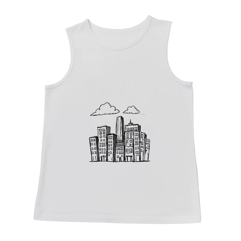 Cityscape at Night Male Tank Top