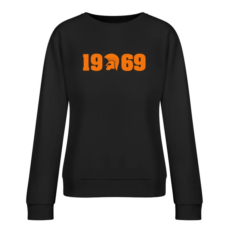 1969 Sports Logo Design Female Pullover Sweatshirt