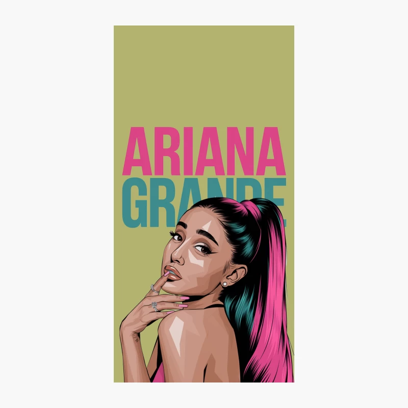 Colorful Illustration of Pop Star Singer with Vibrant Ponytail iPhone Case