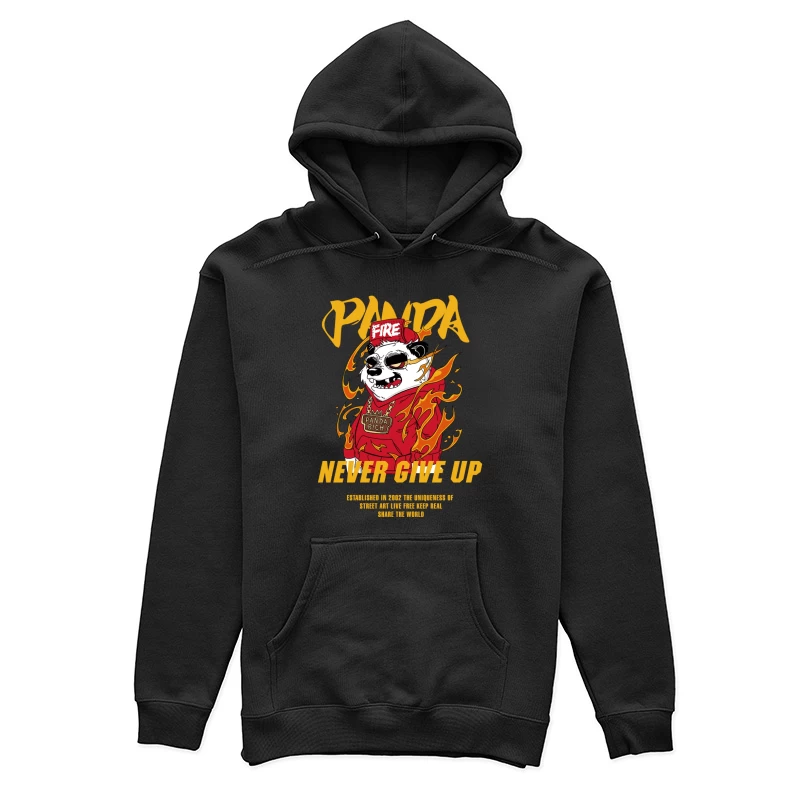 Feuriger Panda-Motivationsdruck Damen Pullover Hoodie