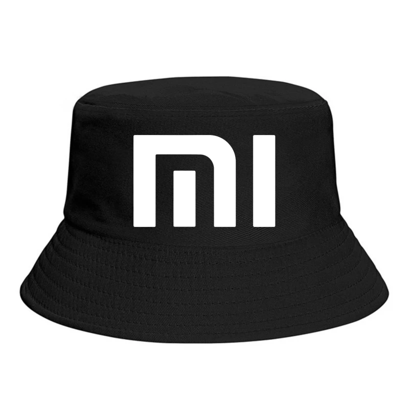 Minimalist Xiaomi Logo Design in Gray Bucket Hat