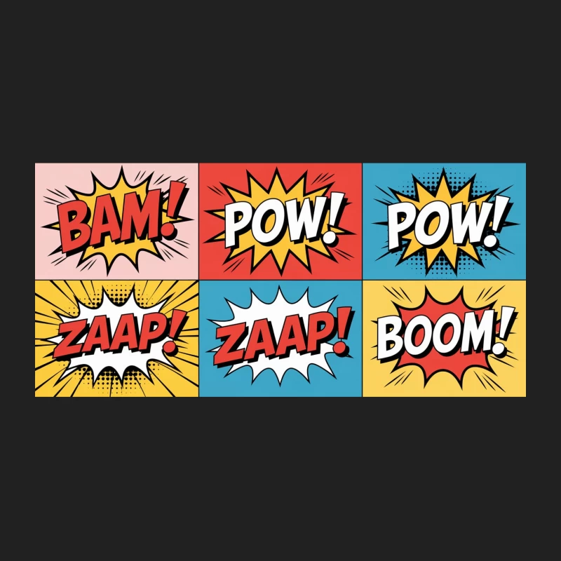 Retro Pop Art Comic Sound Effects Explosion Bucket Hat