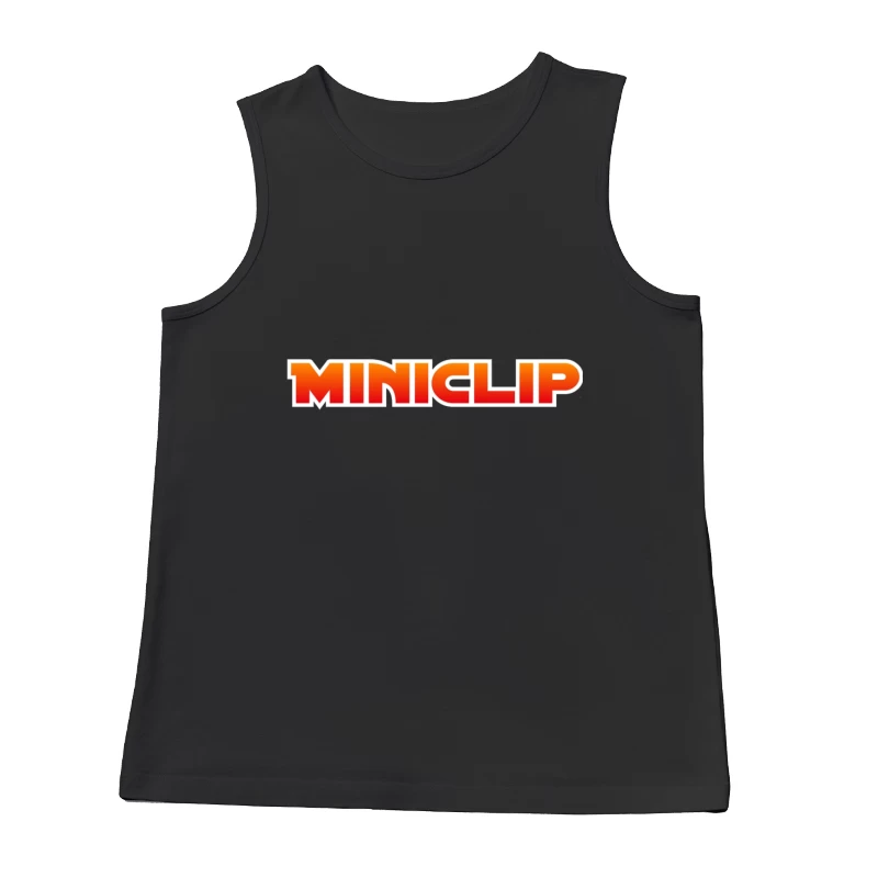 Miniclip Gaming Company Logo in Orange and Red Gradient Typography Male Tank Top