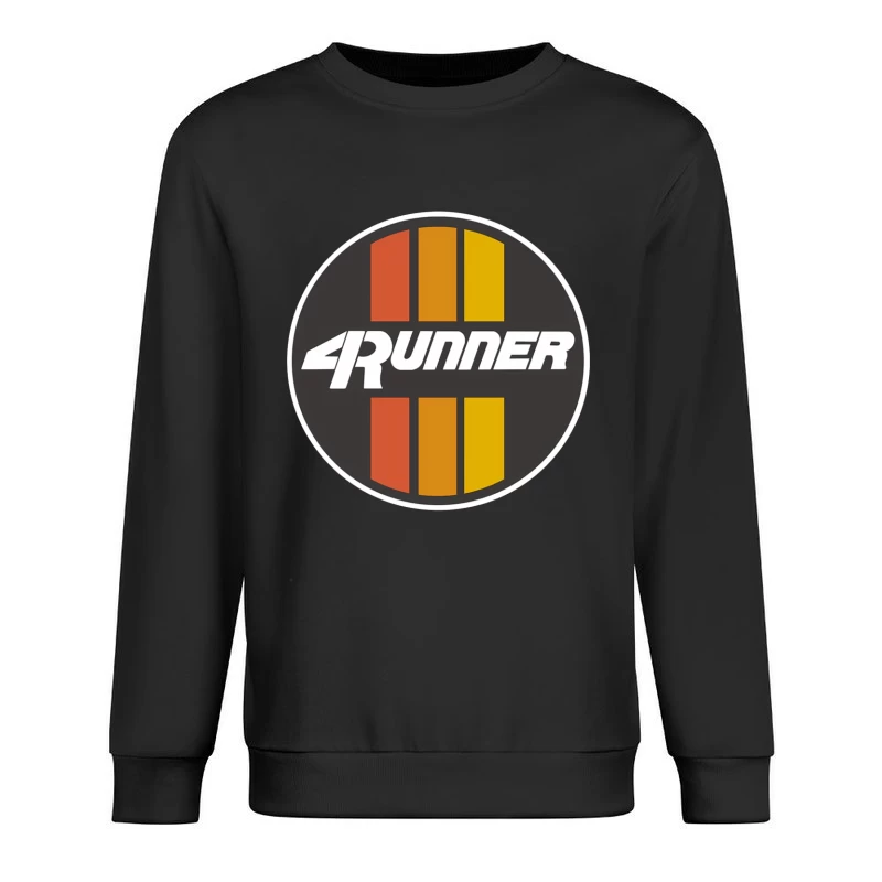 Retro-Style 4Runner Logo with Orange-Yellow Racing Stripes Male Pullover Sweatshirt