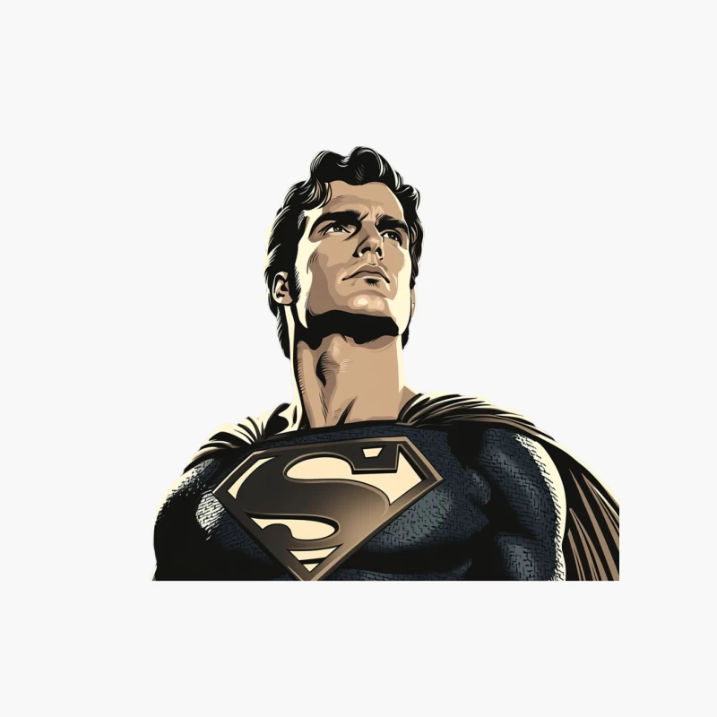 Iconic Superman Portrait: Heroic Superhero in Classic Pose Cotton Tote Bag