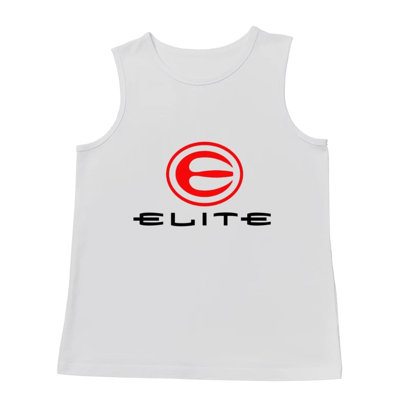 Elite Sports Brand Red and White Minimal Logo Male Tank Top