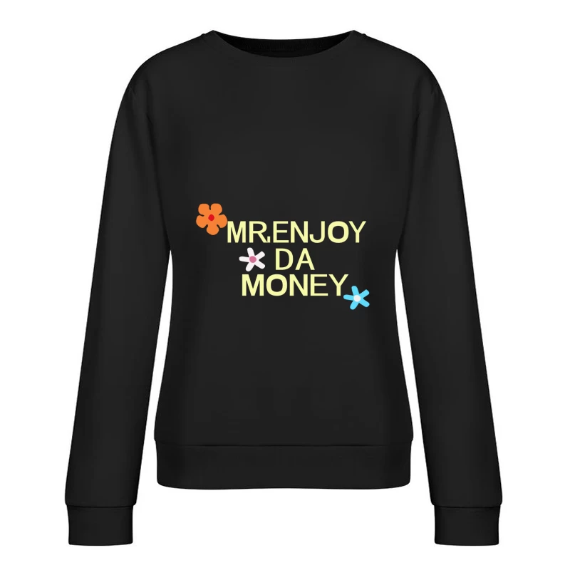 Florales Geldmotiv Damen Pullover Sweatshirt