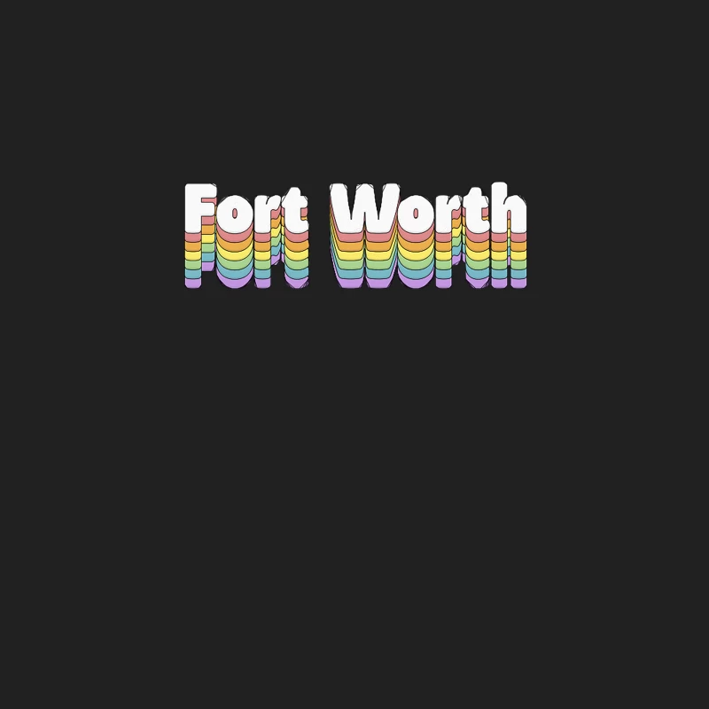 Fort Worth  Retro Typography Design Bucket Hat