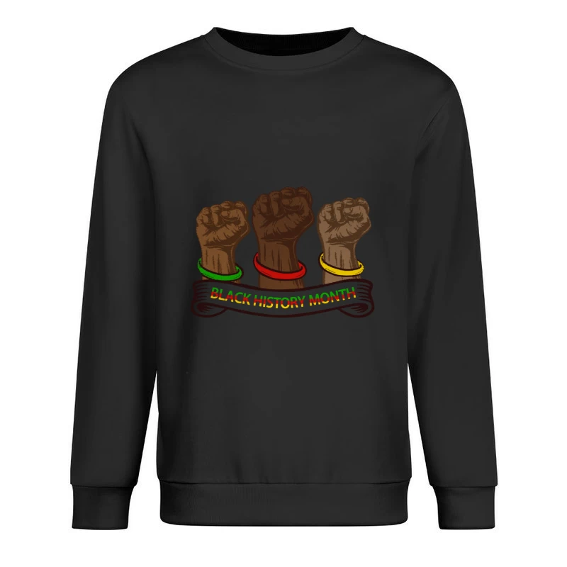 Schwarze Geschichte Monat - Erhobene Fäuste Symbol Herren Pullover Sweatshirt