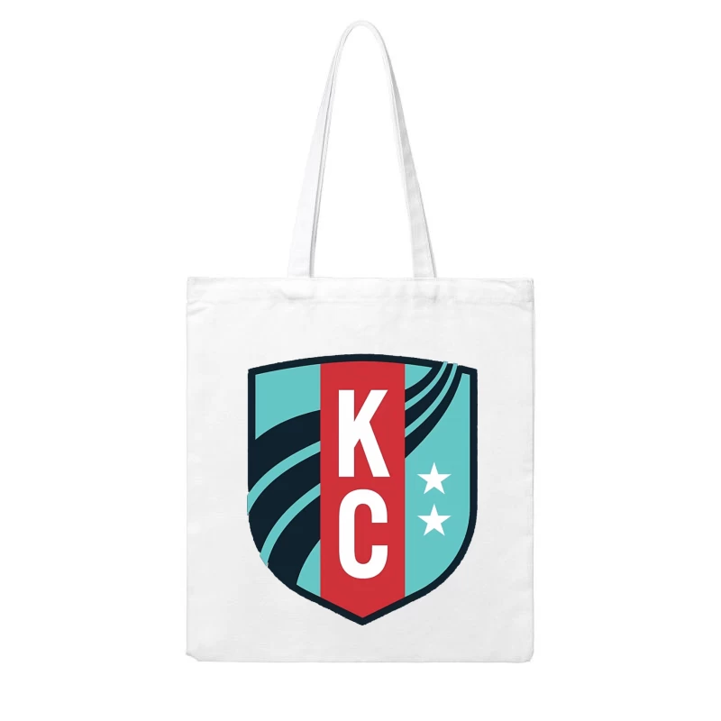 KC Sports Shield Logo with Stars Cotton Tote Bag