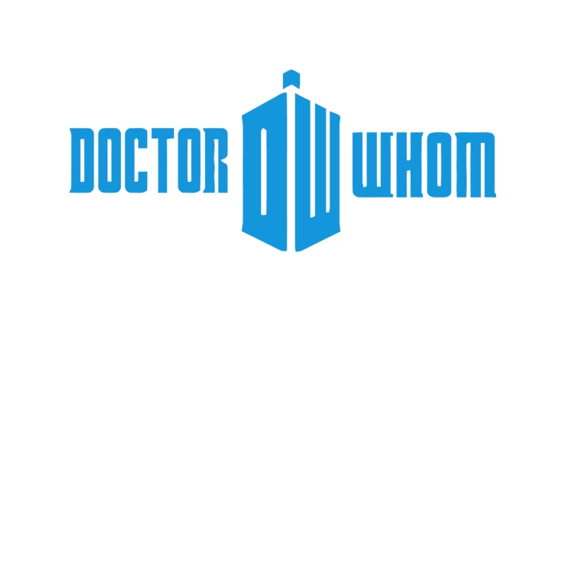 Doctor Who Sci-Fi Series Logo with TARDIS Tapestry