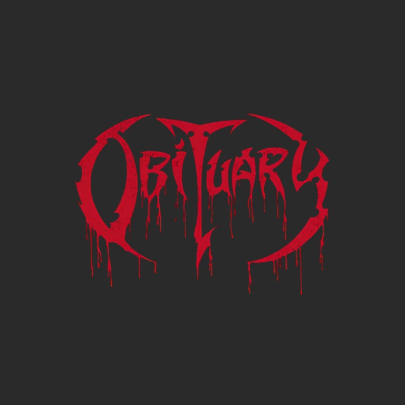 Obituary Cause of Death Red Logo Baseball Cap