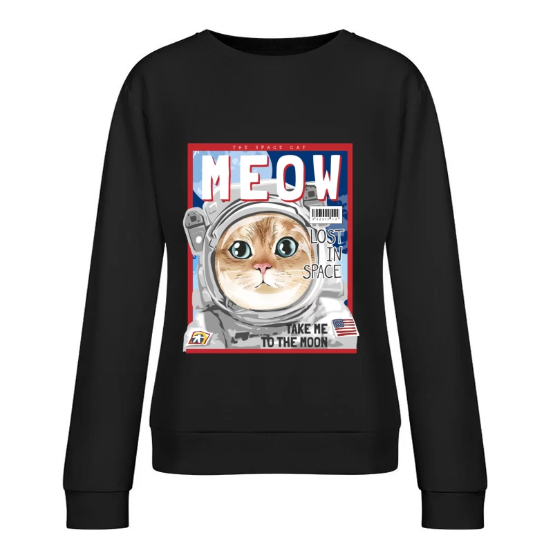 Weltraumkatze auf dem Titel des Magazins Damen Pullover Sweatshirt