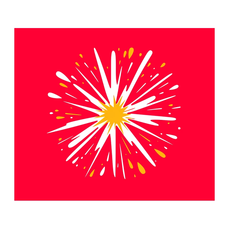 Abstract Yellow Starburst Explosion Graphic Tapestry