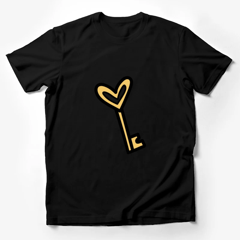 Clé en forme de cœur dessinée Homme T-Shirt