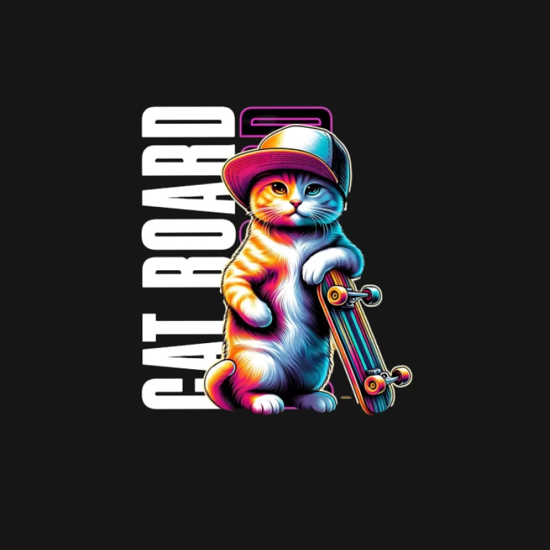 Chat skateur avec casquette Homme T-Shirt