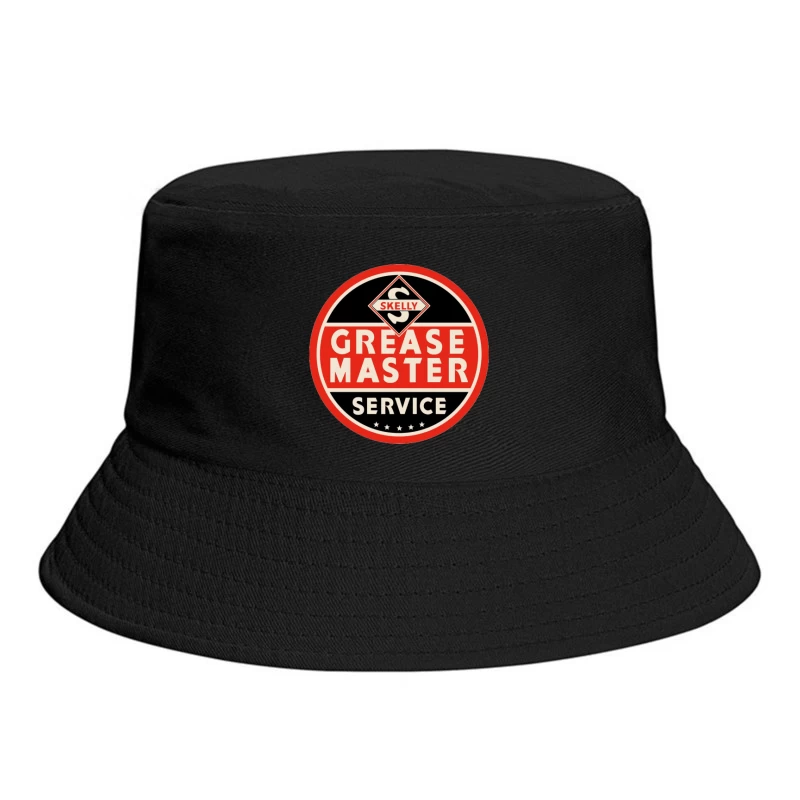 Vintage Skelly Grease Master Service Station Sign Bucket Hat