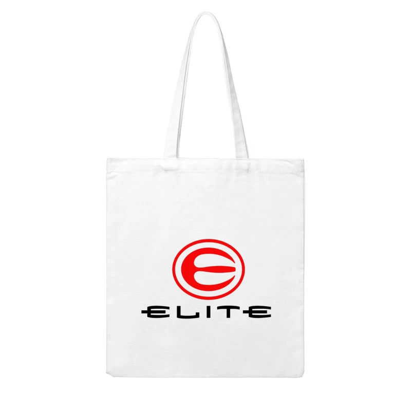 Elite Sports Brand Red and White Minimal Logo Cotton Tote Bag