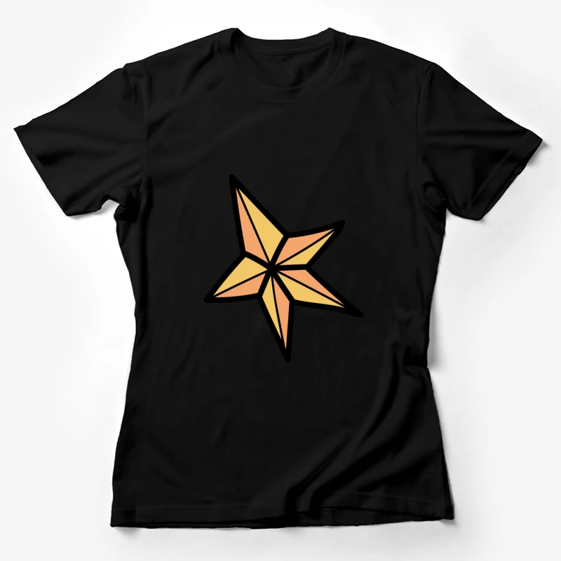 Étoile géométrique en tons chauds Femme T-Shirt