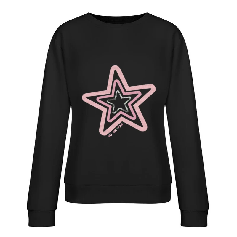 Moderne verschlungene Sterne Damen Pullover Sweatshirt