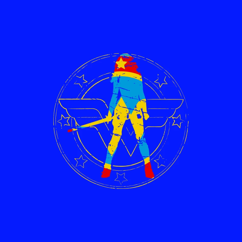 Wonder Woman Graphic Illustration Travel Mug