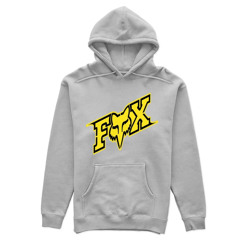 Fox Racing Yellow and Black Sports Brand Logo Female Pullover Hoodie