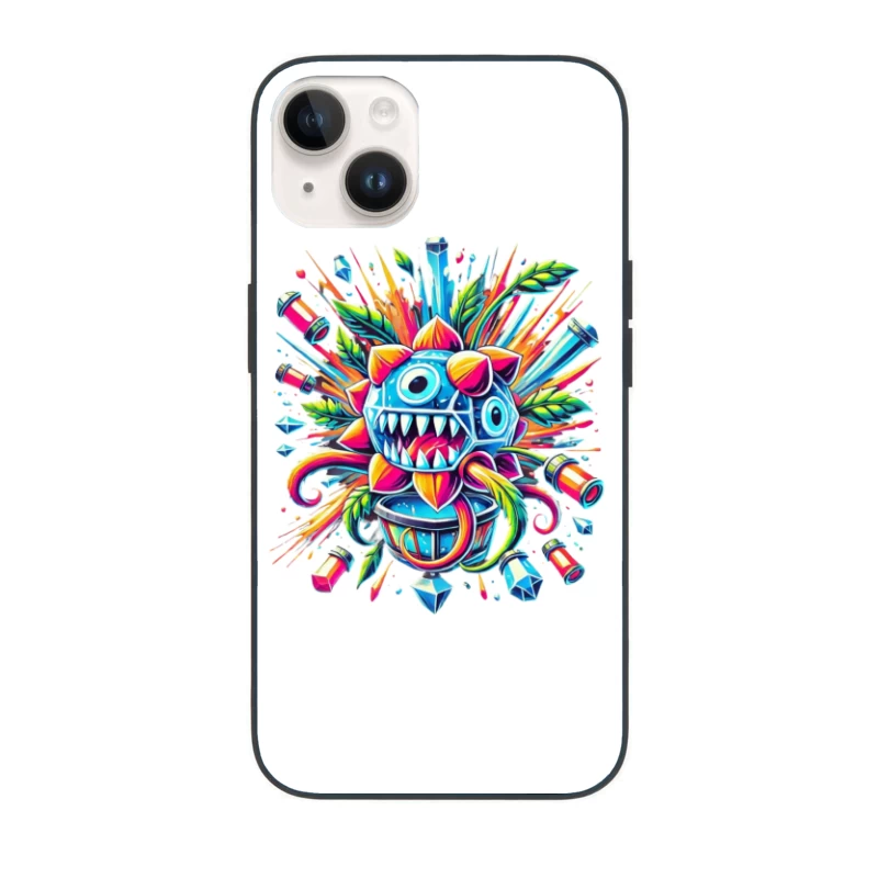 Vibrant Explosive Monster Graffiti Art iPhone Case