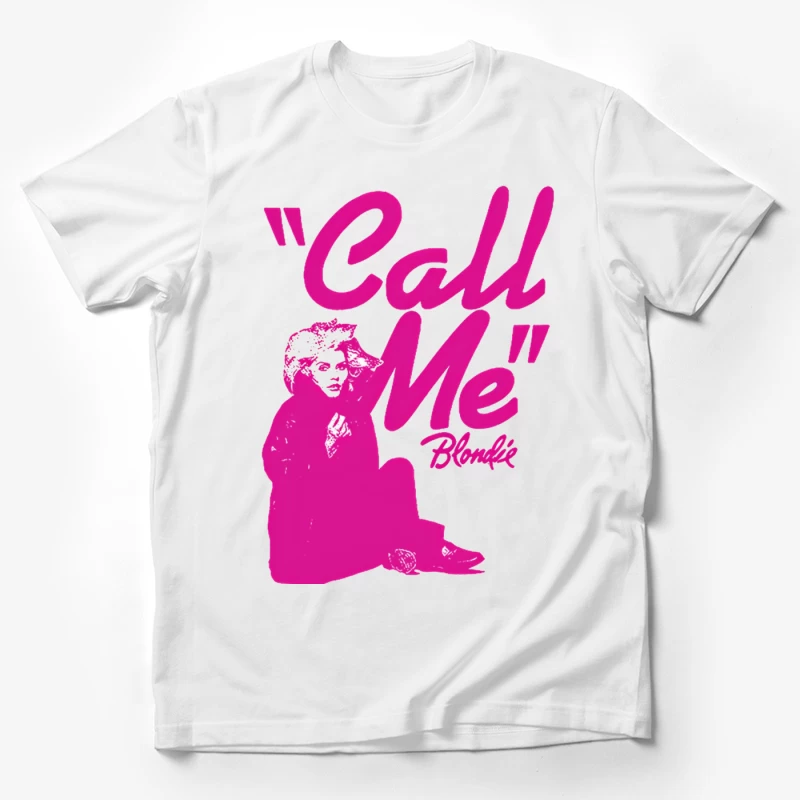 Vintage Pink "Call Me" Blondie Single Poster Male T-Shirt