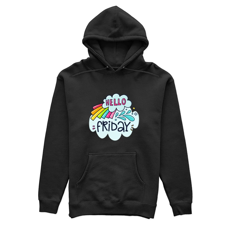 Bonjour Vendredi avec arc-en-ciel et étoiles Femme Sweat à capuche