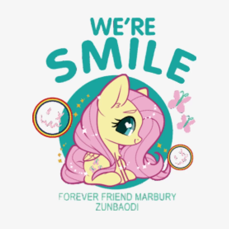 Süßes Pony-Design mit Fröhlichkeit Herren Pullover Sweatshirt
