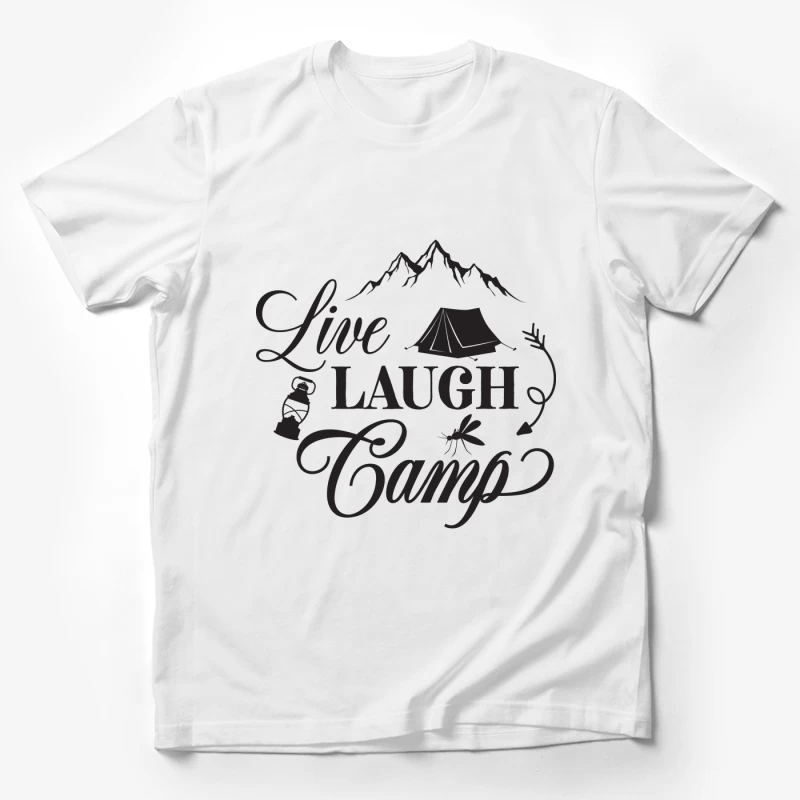 Aventure en camping: Vivre, rire, camper Homme T-Shirt