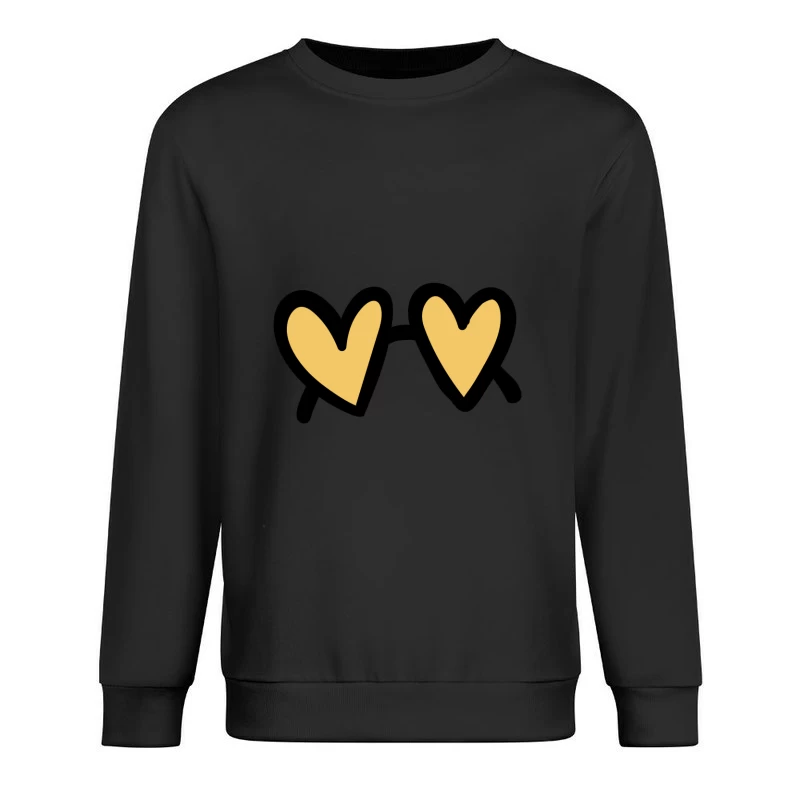 Lunettes de cœur stylisées Homme Sweat-shirt à enfiler