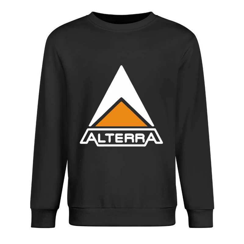 Alterra Corporate Logo with Orange Triangle Design Male Pullover Sweatshirt