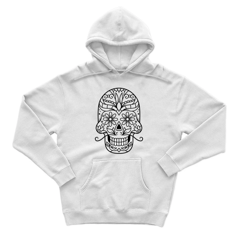 Crâne décoratif coloré et floral Homme Sweat à capuche