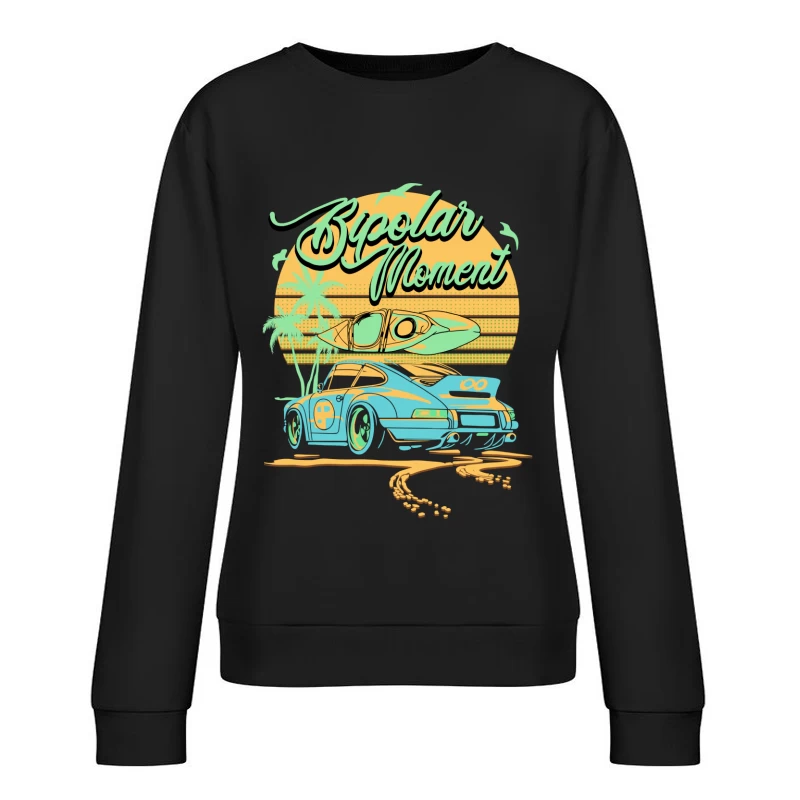 Sommerabenteuer mit Auto und Kajak Damen Pullover Sweatshirt