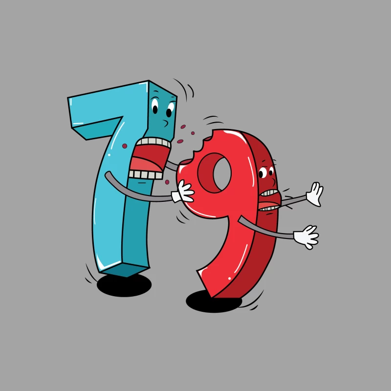 Duel de chiffres comiques Femme T-Shirt