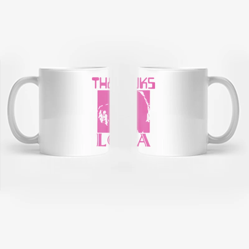 The Kinks 'Lola' Pink Album Cover Art Coffee Mug