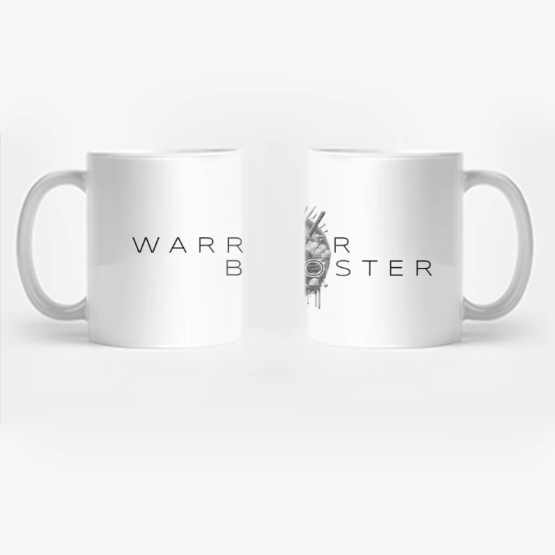 Warrior Booster Medieval Helmet Logo Design Coffee Mug