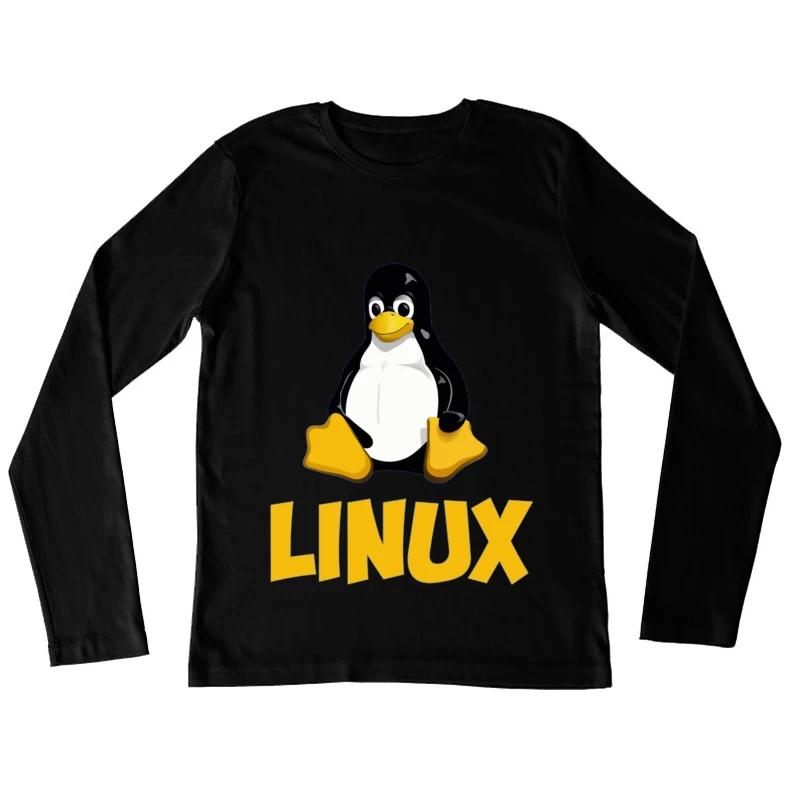 Tux: The Linux Operating System Mascot Logo Female Long Sleeve T-Shirt